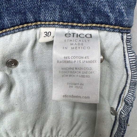 Anthropologie Etica Rae High Rise Clean Straight Leg Ankle Jeans Size 30 - Picture 16 of 16